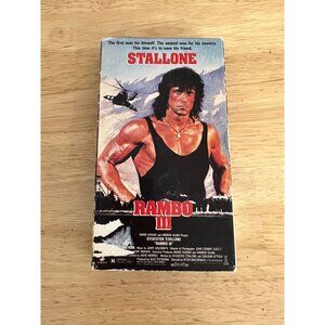 Rambo III VHS Vintage 1988 Film Action Movie